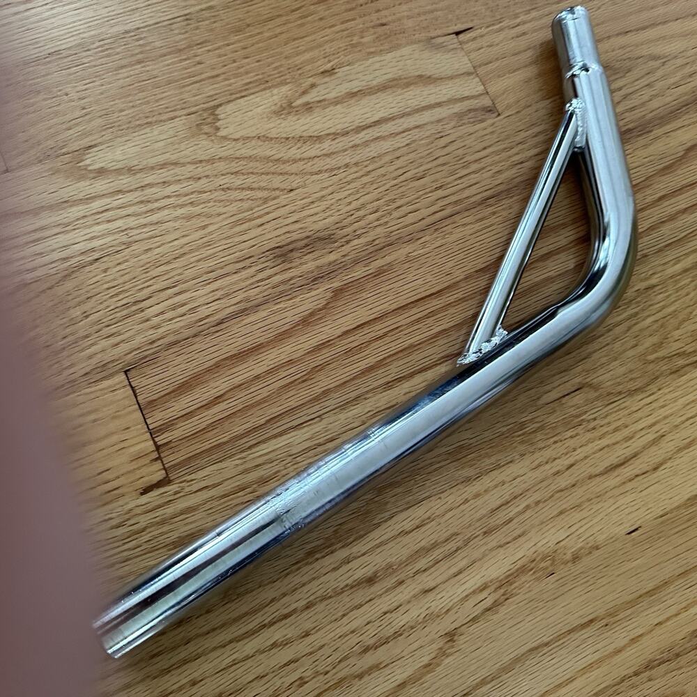 OLDSCHOOL 25.4 BRACED LAYBACK SEAT POST CHROME BMX FREESTYLE HARO REDLINE GT